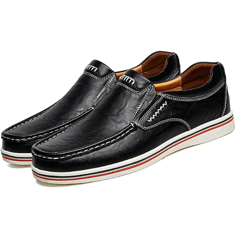 Men's Slip-On Genuine Leather Orthopedic Casual Shoes Work Shoes