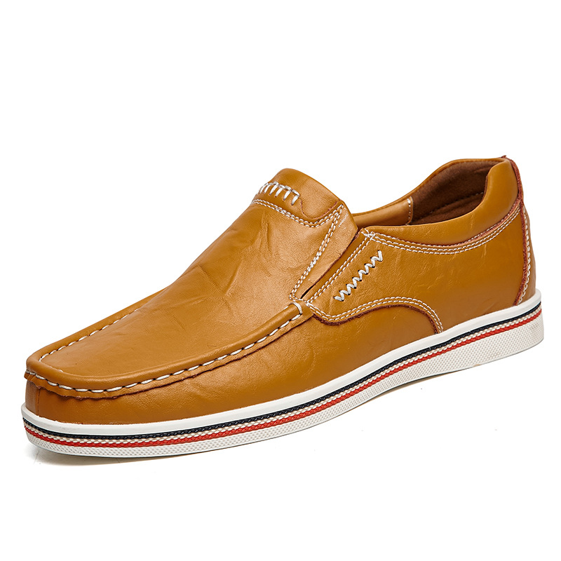 Men's Slip-On Genuine Leather Orthopedic Casual Shoes Work Shoes