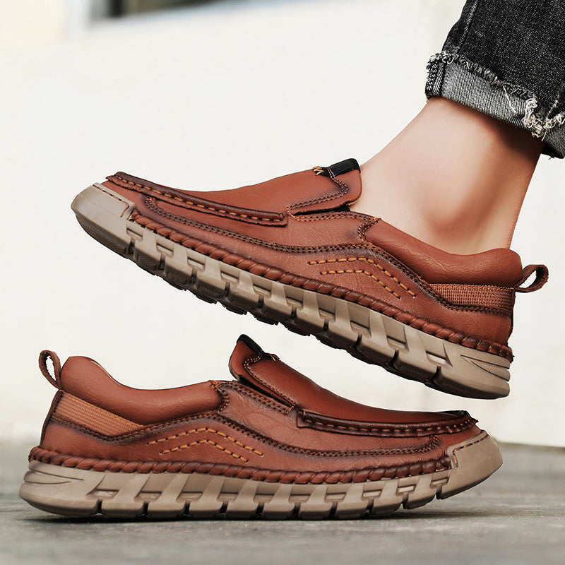 ⏰Promotion 70% OFF - 2025 Spring Men's Orthopedic Comfortable Genuine Leather Slip On Walking Shoes New