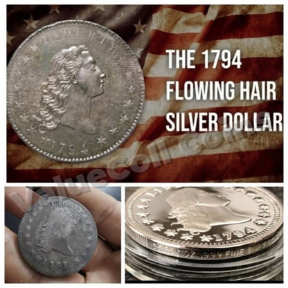 💴Sold out soon!!! 🪙The Complete Set Of 1794-1804 Liberty Flowing Hair Silver Dollar(11Pcs)