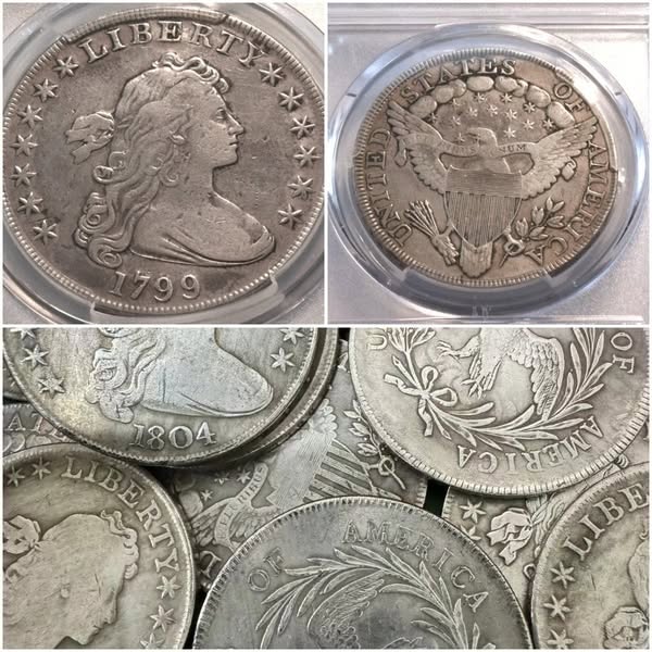 💴Last 12 Sets!!! 🪙The Complete Set Of 1794-1804 Liberty Flowing Hair Silver Dollar(11Pcs)