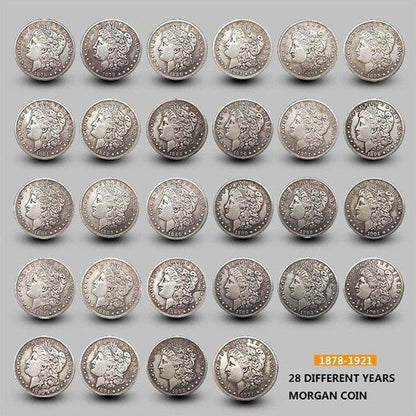 ⏰Last 7 Days Sale 🔥【Complete Collection】1878-1921 Morgan Silver Dollar Set 28PC💥