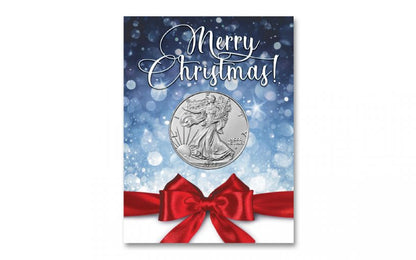 2023 $1 1-oz American Silver Eagle BU Merry Christmas Card