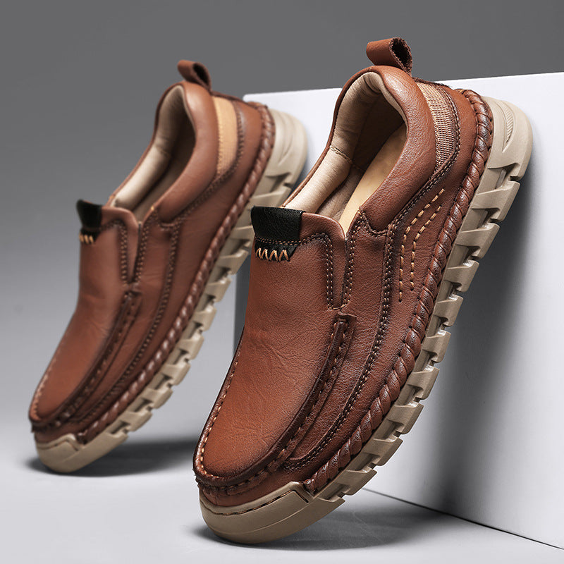 ⏰Promotion 70% OFF - 2025 Spring Men's Orthopedic Comfortable Genuine Leather Slip On Walking Shoes New